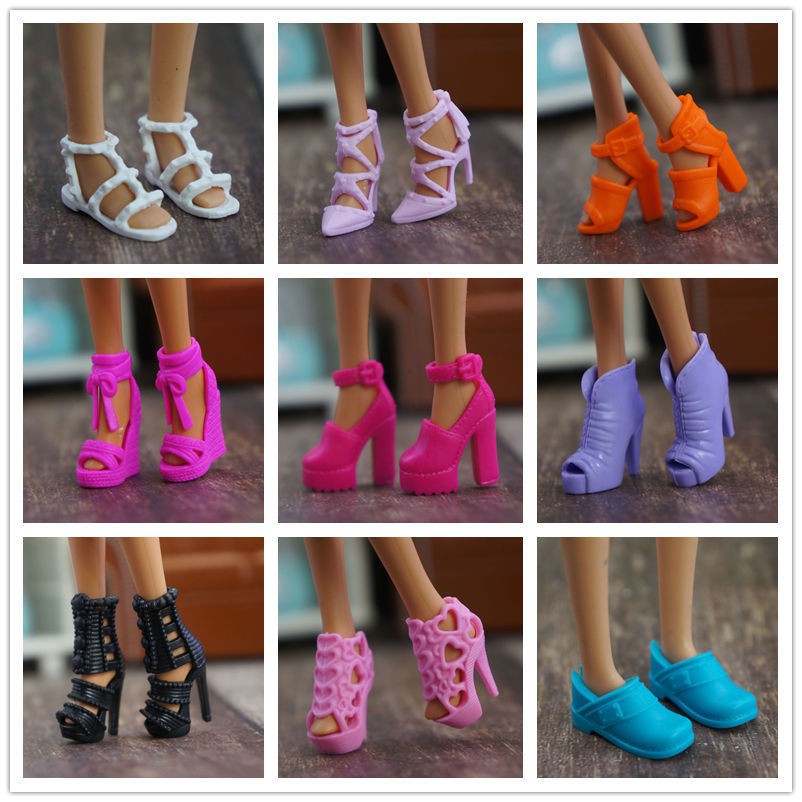 Giày búp bê chính hãng Baribe 2 cm cho búp bê chân nhón Licca, Xinyi, Barbie