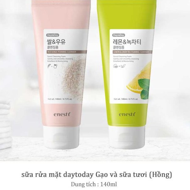 Sữa rửa mặt Enesti Daytoday Gạo và sữa tươi 140ml