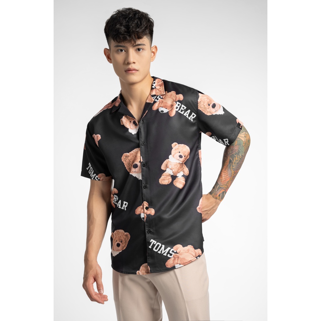 Áo Sơ Mi TOMSBEAR Nam/Nữ Fullbox, vải lụa thoáng mát, không nhăn, form regulafit, áo sơ mi tay ngắn