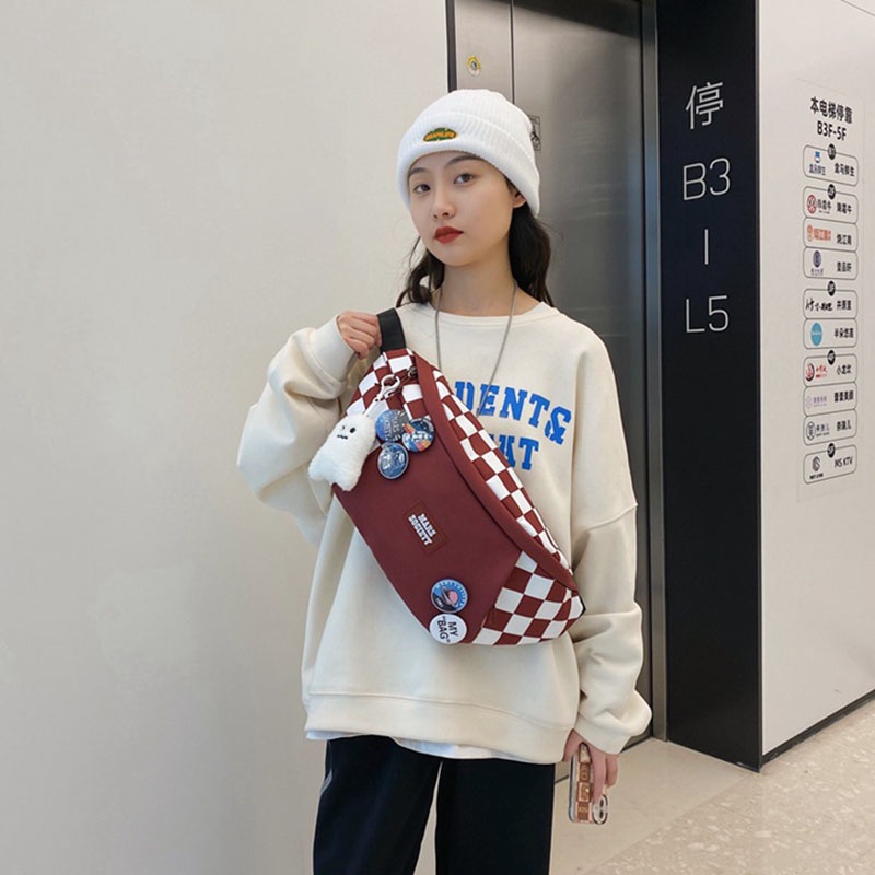 Túi đeo trước ngực/đeo hông IELGY phong cách thời trang Nhật Bản cá tính dành cho nữ