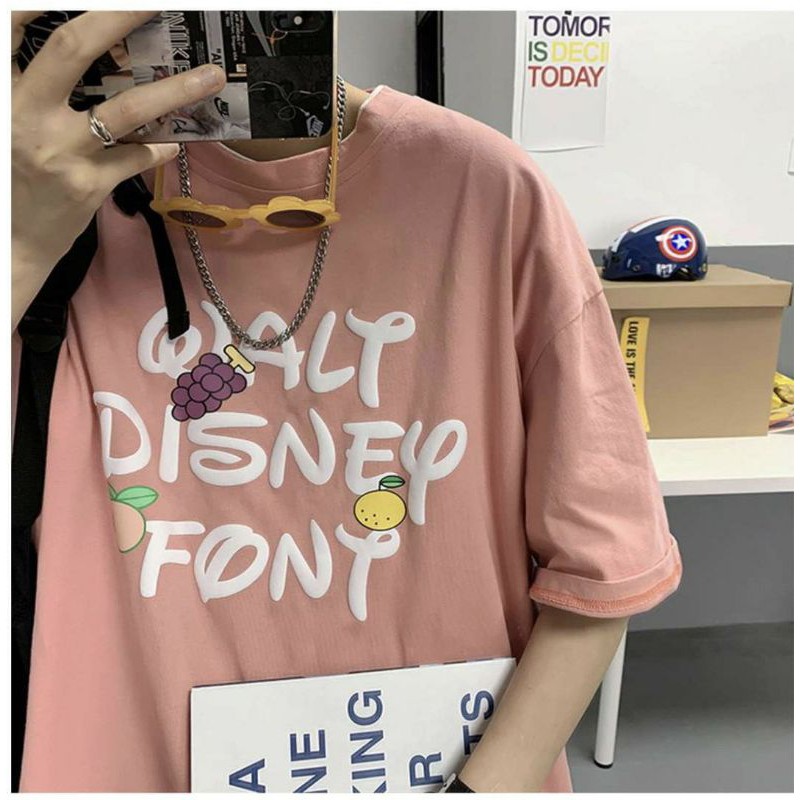 Áo thun tay lỡ Unisex WALT DISNEY FONT