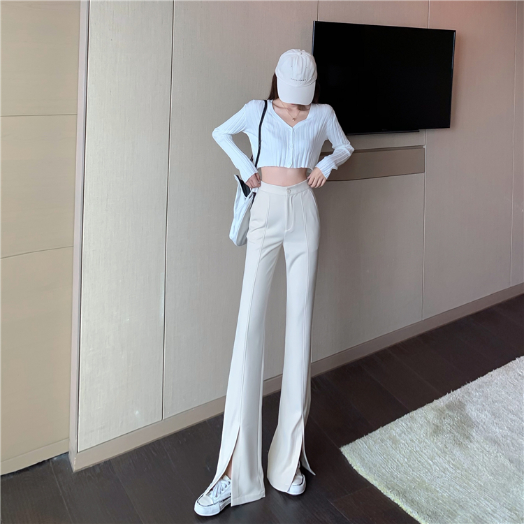 Quần Dài Lưng Cao Thiết Kế Xẻ Phong Cách Hàn Quốc | BigBuy360 - bigbuy360.vn