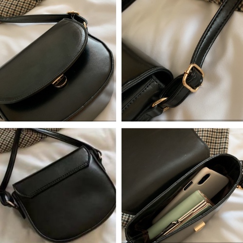 Túi xách nữ, túi đeo chéo kiểu dáng yên ngựa, da trơn phong cách Hàn Quốc Little_Lisa_Store 853