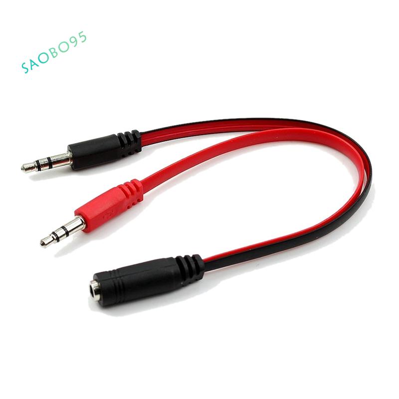 Dây cắm chia 2 chân cắm mic tai nghe 3.5mm hình chữ Y dùng với máy tính