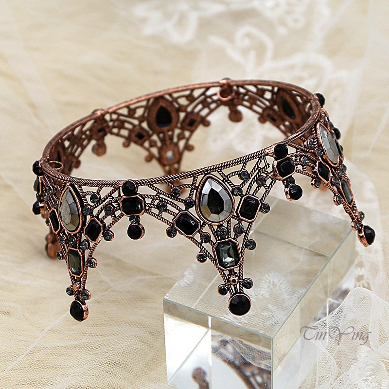 GETNOIVAS Vương Miện Đính Đá Lấp Lánh Cho Cô Dâu