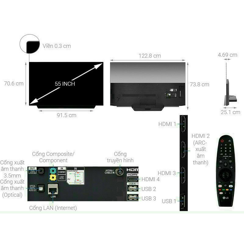Smart Tivi OLED LG 4K 55 INCH 55C9PTA.FULLBOX