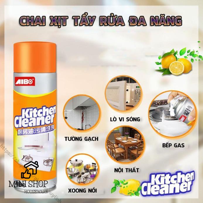 Bình Xịt Bọt Tuyết Màu Cam Kitchen Cleaner Tẩy Rửa Siêu Sạch Nhà Bếp