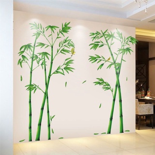Decal dán tường phòng khách hình cây trúc cỡ lớn