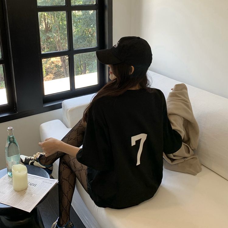 Áo Thun Nữ Tay Ngắn In Chữ Thời Trang Hàn Quốc