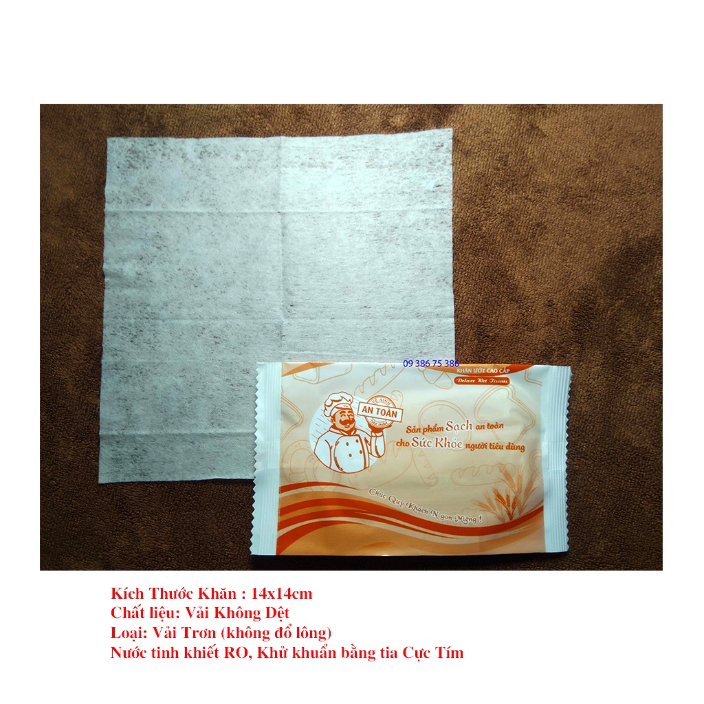 Combo 300 Khăn Lạnh  300 Tăm Tre Tiệt Trùng tiện lợi giá rẻ dùng cho hệ thống bán mang về, lò bánh mì...