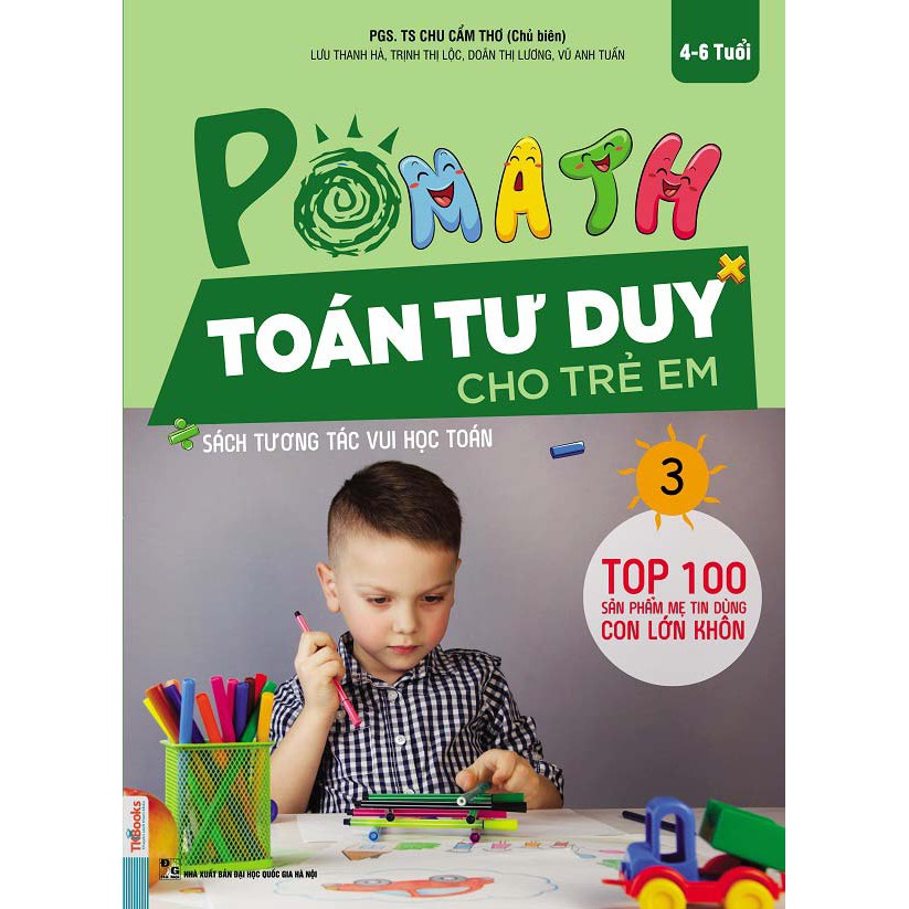 Sách - Combo Trọn Bộ Sách PoMath - Toán Tư Duy Cho Trẻ Em 4-6 Tuổi (6 cuốn)