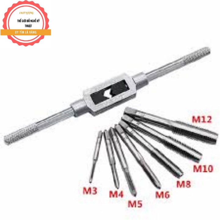 bộ tay quay taro tạo ren trong 10 chi tiết M3-M12