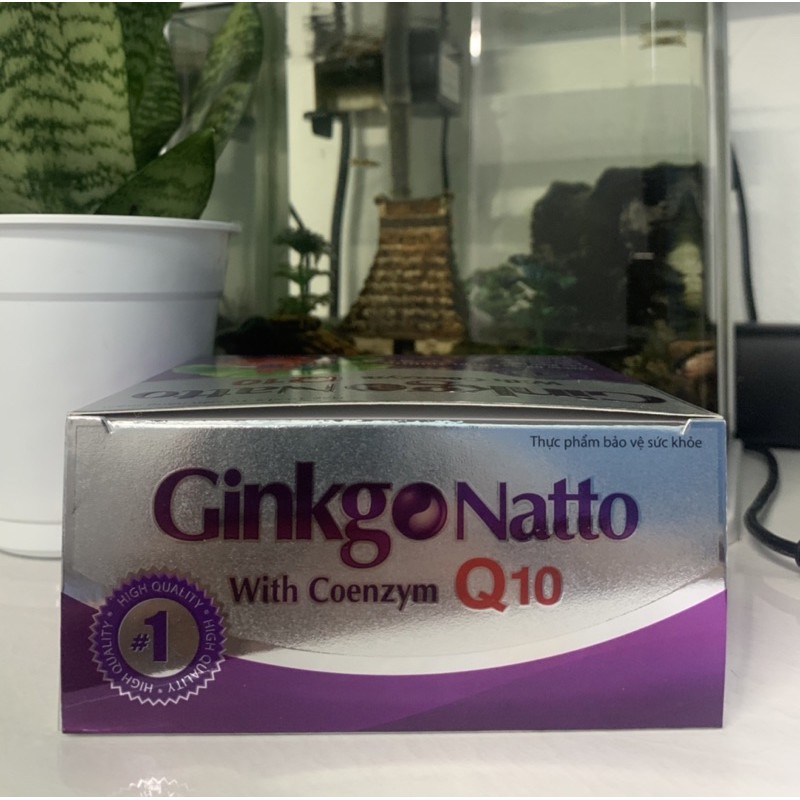 GINKGO NATTO Q10 giảm hoa mắt chóng mặt rối loạn tiền đình phòng ngừa tai biến 100 Viên