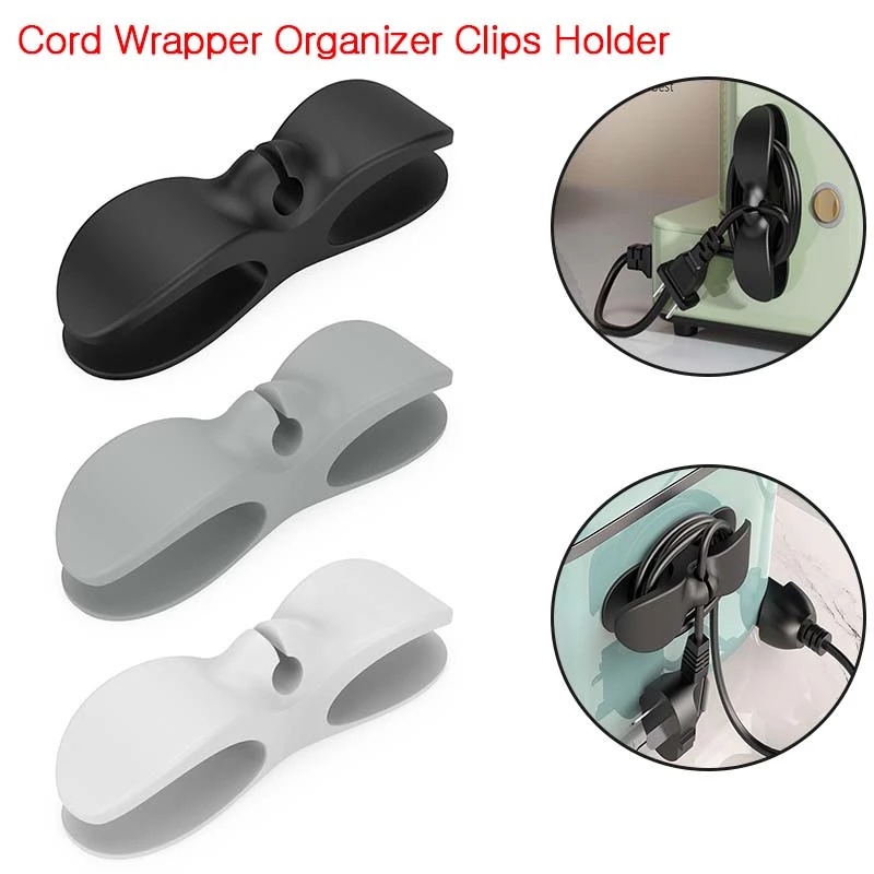 Giá Đỡ Cố Định Dây Điện / Dây Cáp Bằng Silica Gel Tự Dính Tiết Kiệm Không Gian Đa Năng