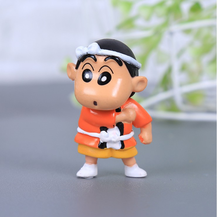 Bộ combo 06 bé Shin ngộ nghĩnh dễ thương cho các bạn trang trí tiểu cảnh, terrarium, móc khóa, DIY