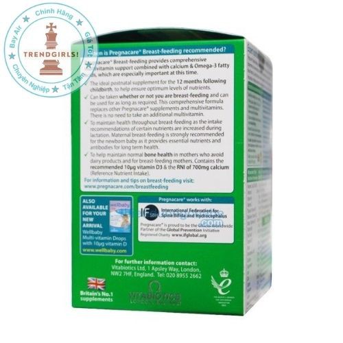 Vitamin tổng hợp Pregnacare Breastfeeding, Anh (84 viên) giúp lợi sữa phù hợp cho phụ nữ sau sinh - Trend girls online