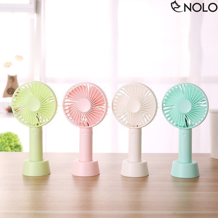 Quạt Cầm Tay Mini Để Bàn Minifan Có Đế Nhiều Chế Độ Gió Nhỏ Gọn Nhiều Màu Sắc Cực Mát Hỗ Trợ Pin Sạc Dùng Cực Lâu