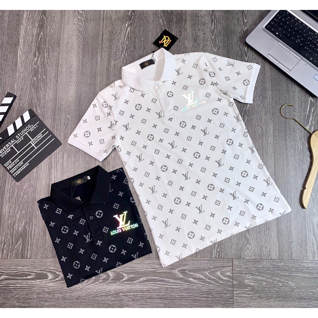 Áo thun nam cổ bẻ_Áo thun thêu logo(chất liệu thun cotton 100%) | BigBuy360 - bigbuy360.vn