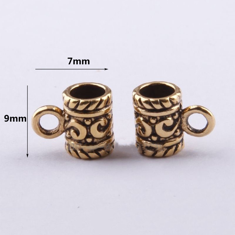 Bộ 50 Phụ Kiện Làm Trang Sức Hình Hoa Lỗ Lớn Bằng Bạc Tây Tạng DIY