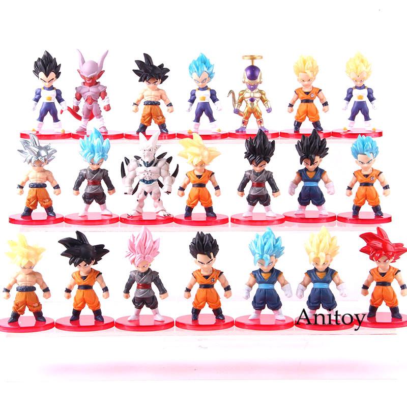Set 21 mô hình đồ chơi nhân vật son goku trong phim hoạt hình Dragon Ball