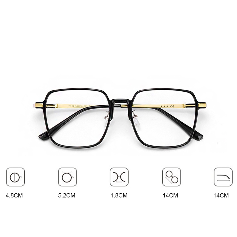 Mắt Kính Gọng Tròn Trong Suốt Siêu Nhẹ Chống Ánh Sáng Xanh Máy Tính Diopters 0 Thời Trang Unisex