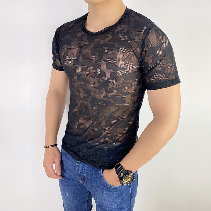 Áo lưới siêu mỏng mua hè nam sexy