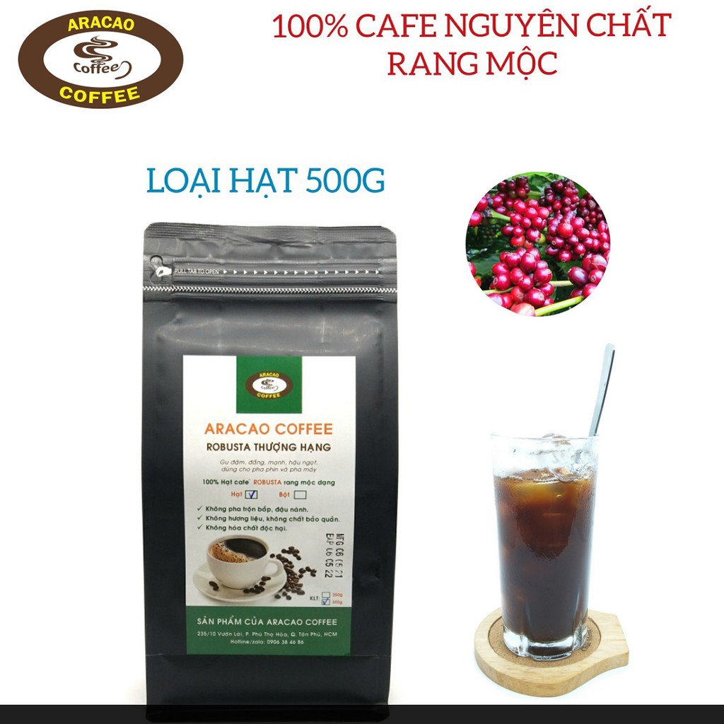 Cà phê rang xay nguyên chất, cafe rang mộc, ROBUSTA THƯỢNG HẠNG, pha phin và pha máy- ARACAO COFFEE | BigBuy360 - bigbuy360.vn