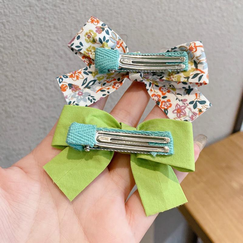 Kẹp Tóc Đính Nơ Kiểu Hàn Quốc Xinh Xắn Cho Bé Gái