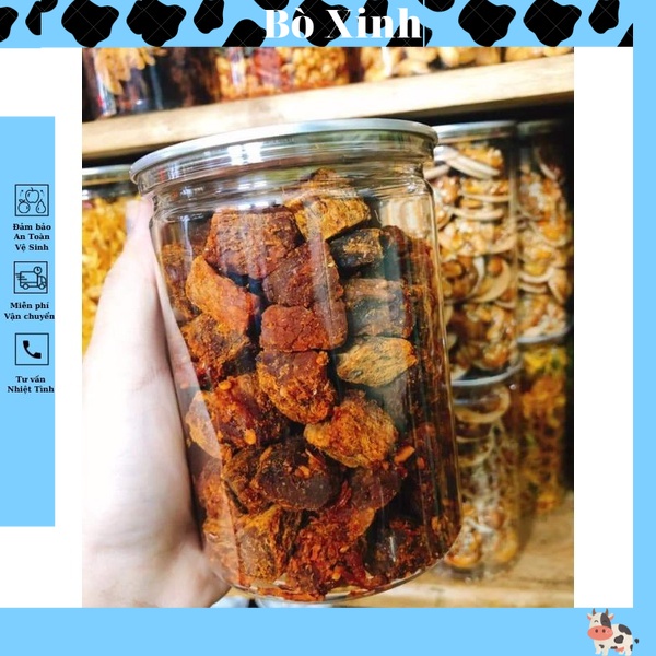 khô bò viên - 200g tiệm ăn vặt nhà BÒ XINH
