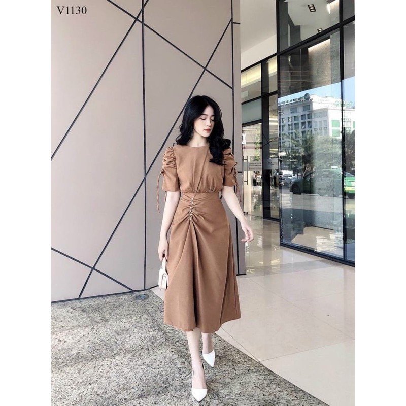 Đầm tay rút eo đính cườm #bigsize 60=>85 kg tuỳ chiều cao | BigBuy360 - bigbuy360.vn