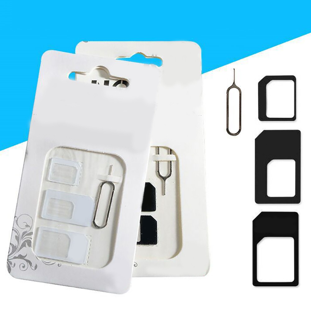 Set 4 Đầu Chuyển Đổi Sim Sang Micro / Tiêu Chuẩn Cho Điện Thoại