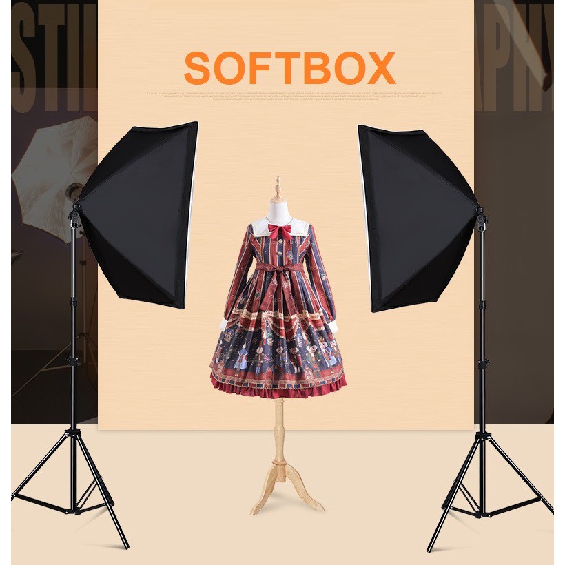 Softbox Chụp Ảnh Sản Phẩm Hỗ Trợ Sáng - Đèn Chụp Ảnh 50x70, Có Thể Mua Kèm Bóng 85W TianRui