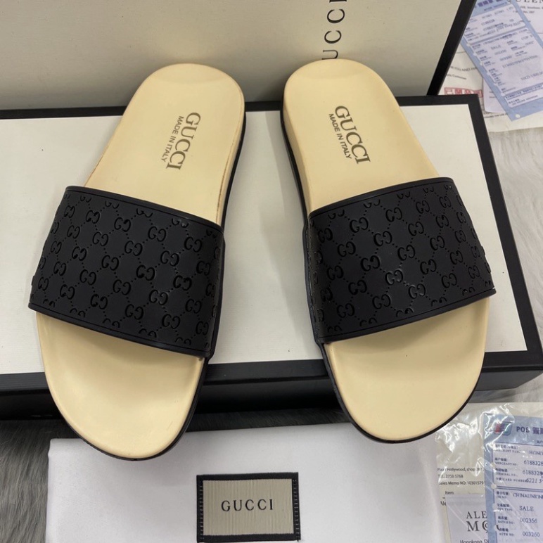 Dép Gu...ci Dép Quai Ngang Nam Dép GC Chữ Nhỏ Bền NINSHOP