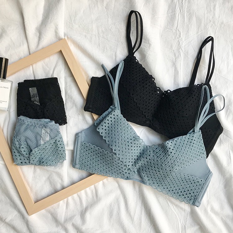 Bộ đồ lót ren đáp chéo Angle's Wing siêu ngọt ngào quyến rũ , áo ngực ren nữ AR76