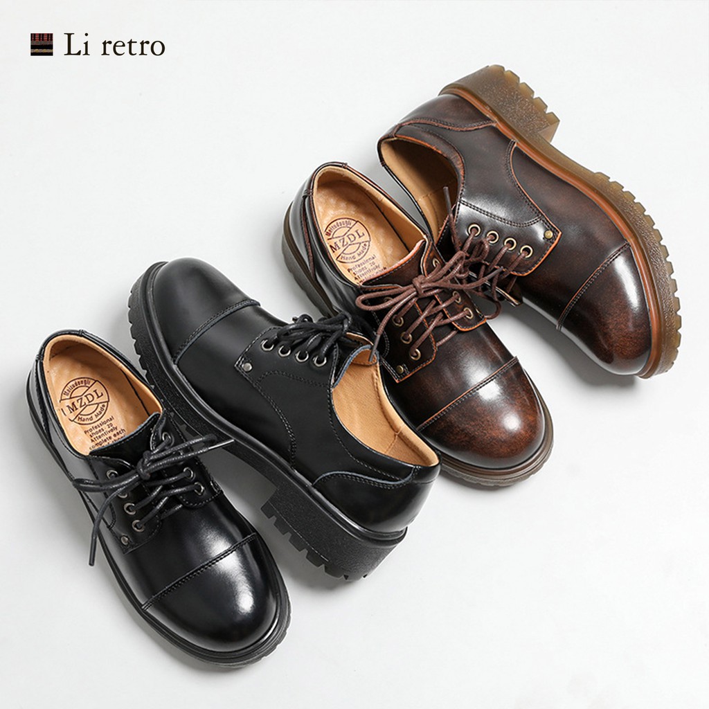 Giày Derby - Giày da nữ vintage Li retro
