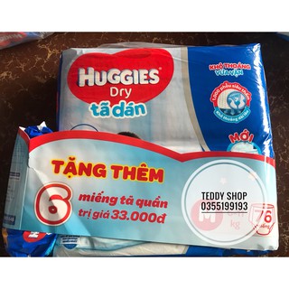 Tã dán huggies m76 tặng 6 tã quần