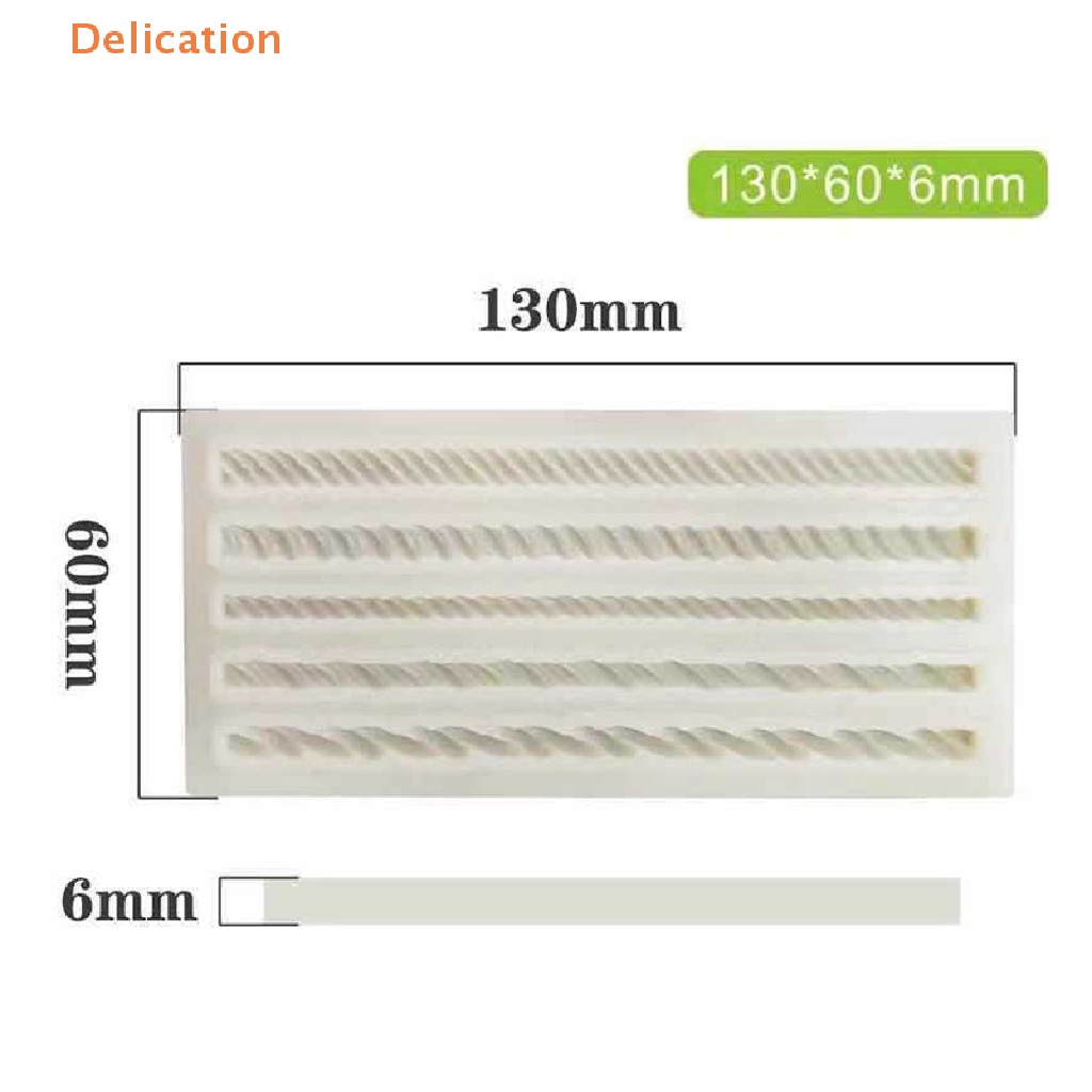 Khuôn Silicone Tạo Hình Dây Bện Trang Trí Bánh DIY