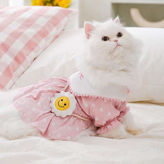 váy đầm tiểu thư chấm bi cho chó mèo - T3 PETS SHOP