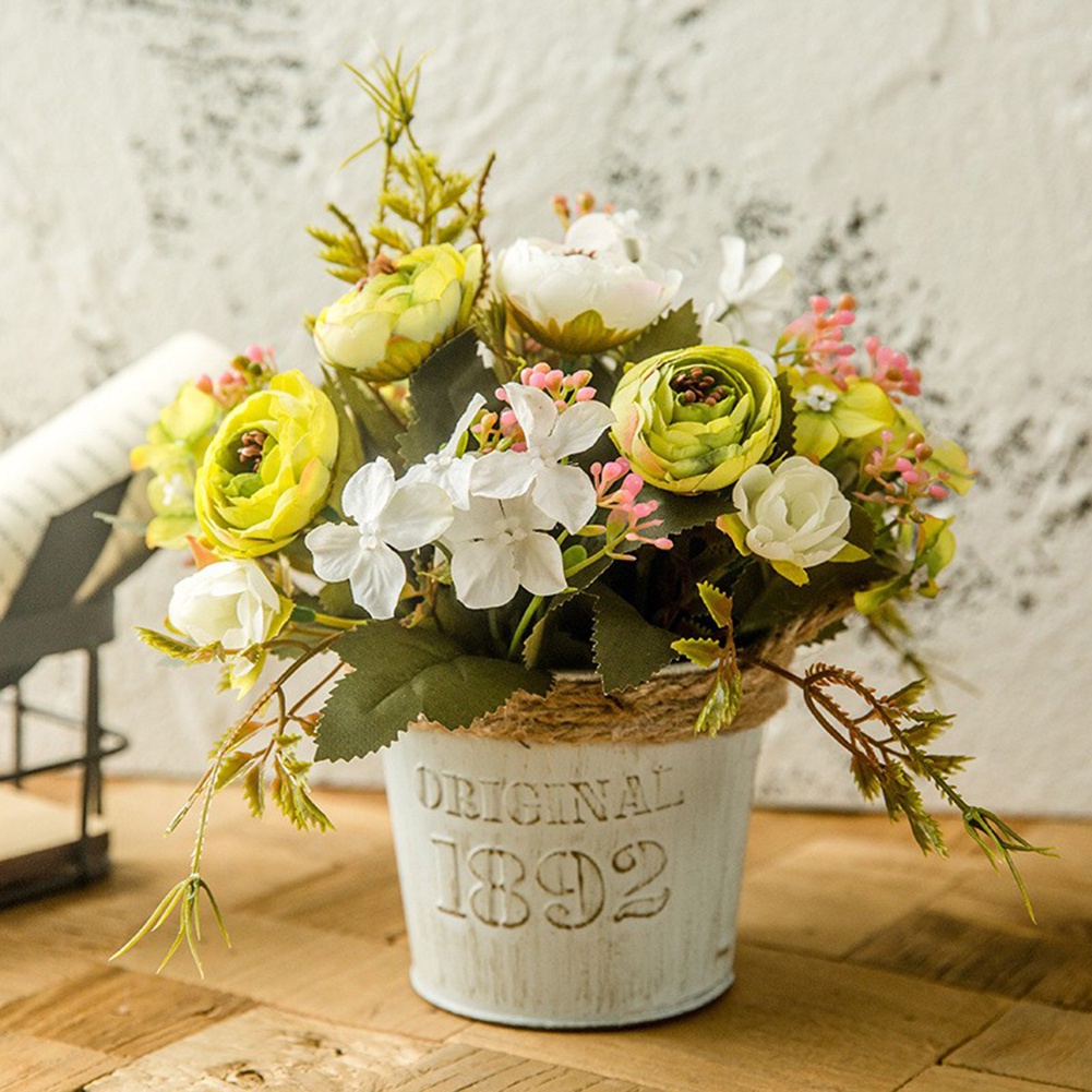 Bó hoa trà nhân tạo tiện dụng để trang trí nhà cửa / tiệc cưới DIY