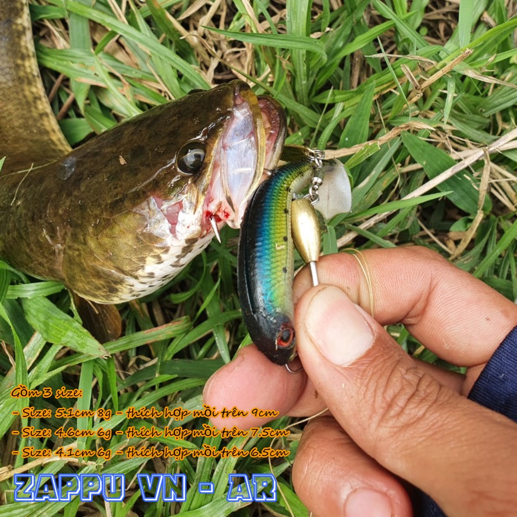 Lưỡi Zappu VN - Lưỡi chuyên sử dụng các loại mồi mềm | Gia công tỉ mỉ từng chi tiết với chất liệu thép AR không rỉ sét