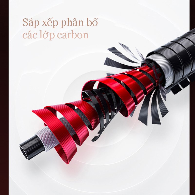 Cần câu đài Hoả Thần 10H phân bổ lực 19 chất liệu carbon phôi dày