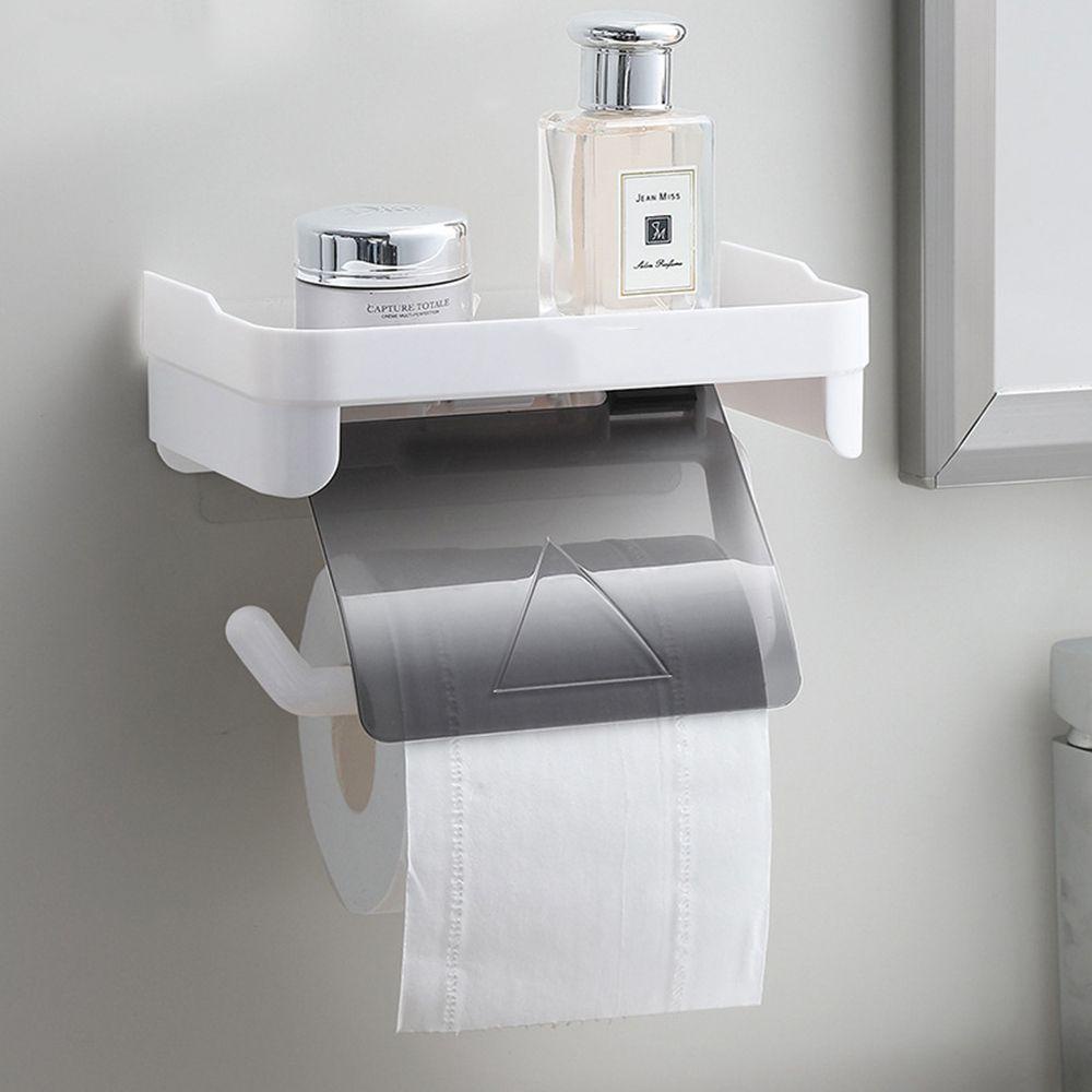 Giá Đỡ Cuộn Giấy Vệ Sinh Hai Tầng Gắn Tường Không Cần Đục Lỗ Chống Nước Trang Trí Nhà Cửa