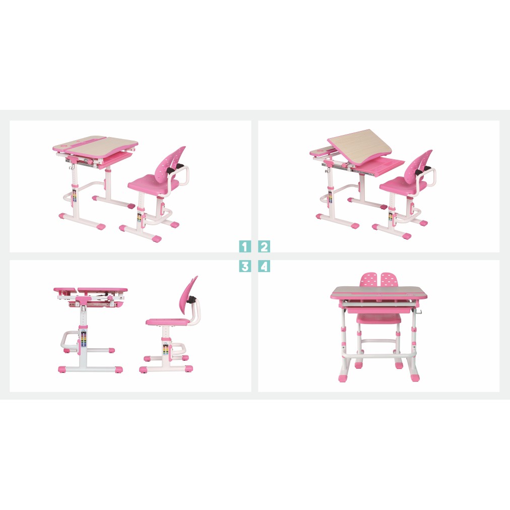 Thanh lý hàng trưng bày-Bộ bàn ghế học sinh C502 màu hồng