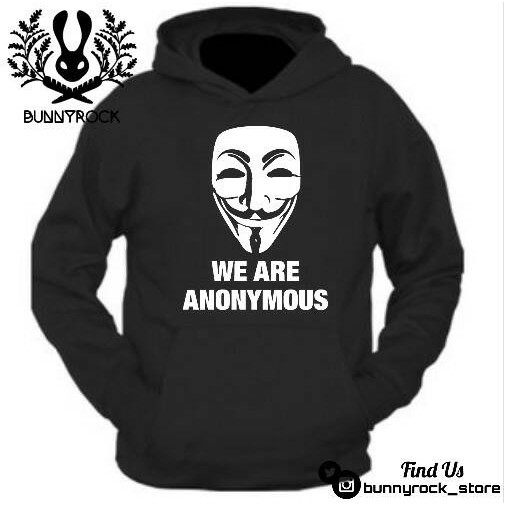 Áo Khoác Hoodie In Chữ We Are Anonymous Cá Tính