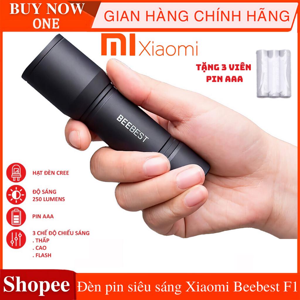Đèn pin siêu sáng Xiaomi Beebest F1, thiết kế tinh tế, độ sáng 250 lumens, chiếu sáng lên đến 130m, tặng 3 viên pin AAA