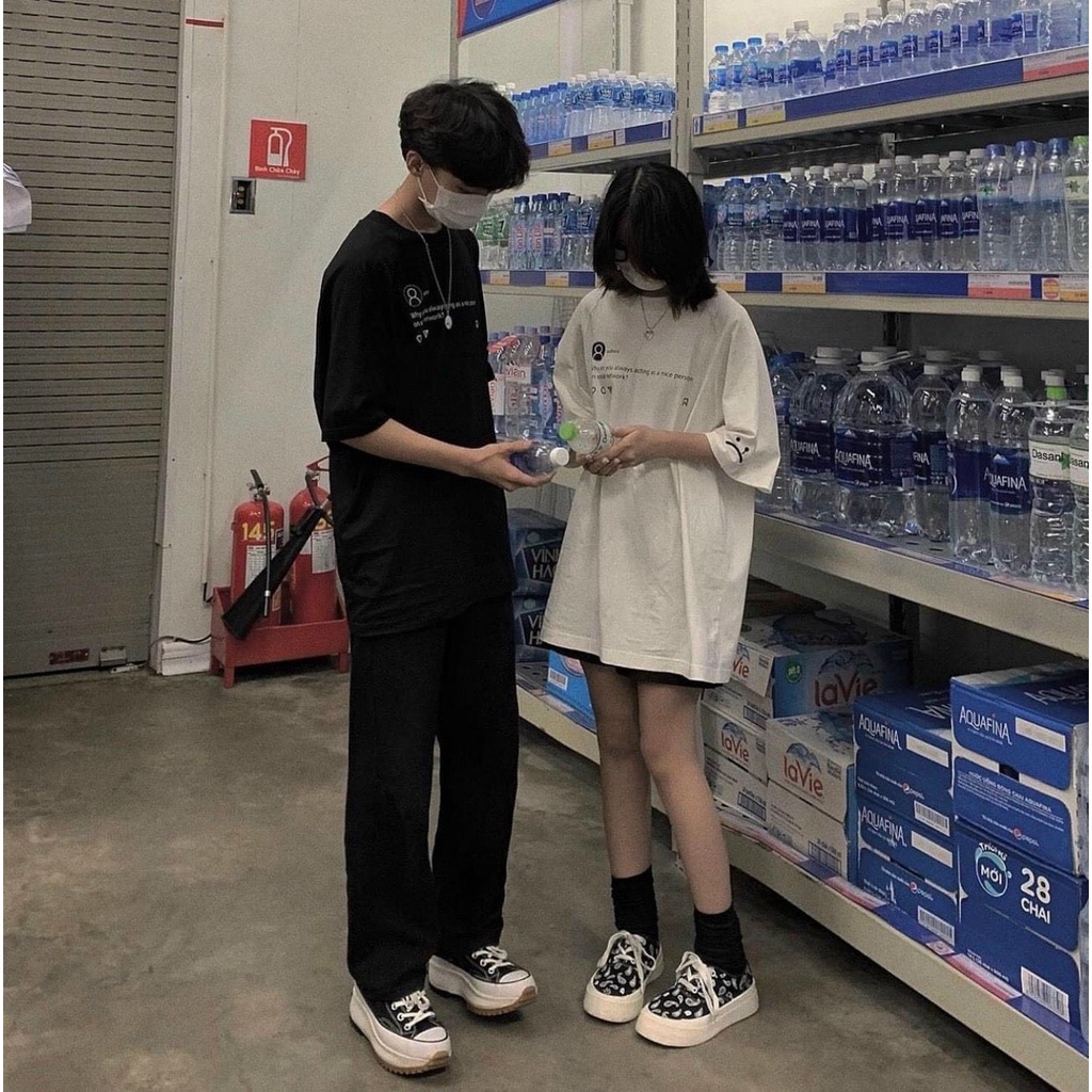 ÁO THUN UNISEX NAM NỮ ĐỀU MẶC ĐƯỢC FORM RỘNG CHẤT VẢI TICI XỊN KIỂU DÁNG XÌ TEEN SADBOI