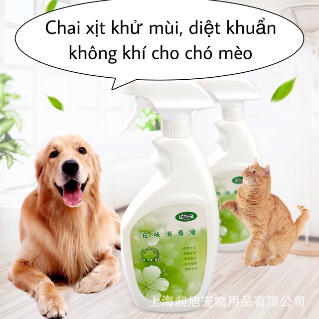 Chai xịt diệt khuẩn, khử trùng, làm sạch không khí cho chó mèo