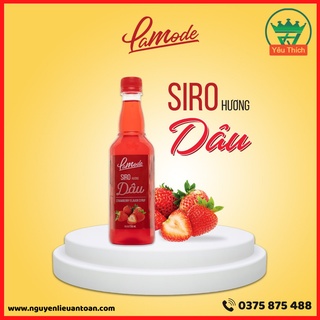 Siro Dâu LAMODE 500ml Hương Vị Đậm Đà, Vị Ngọt Tự Nhiên