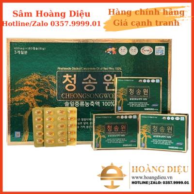 Sâm Hoàng Diệu - Tinh dầu thông xanh Chesongwon Hàn Quốc 180 viên