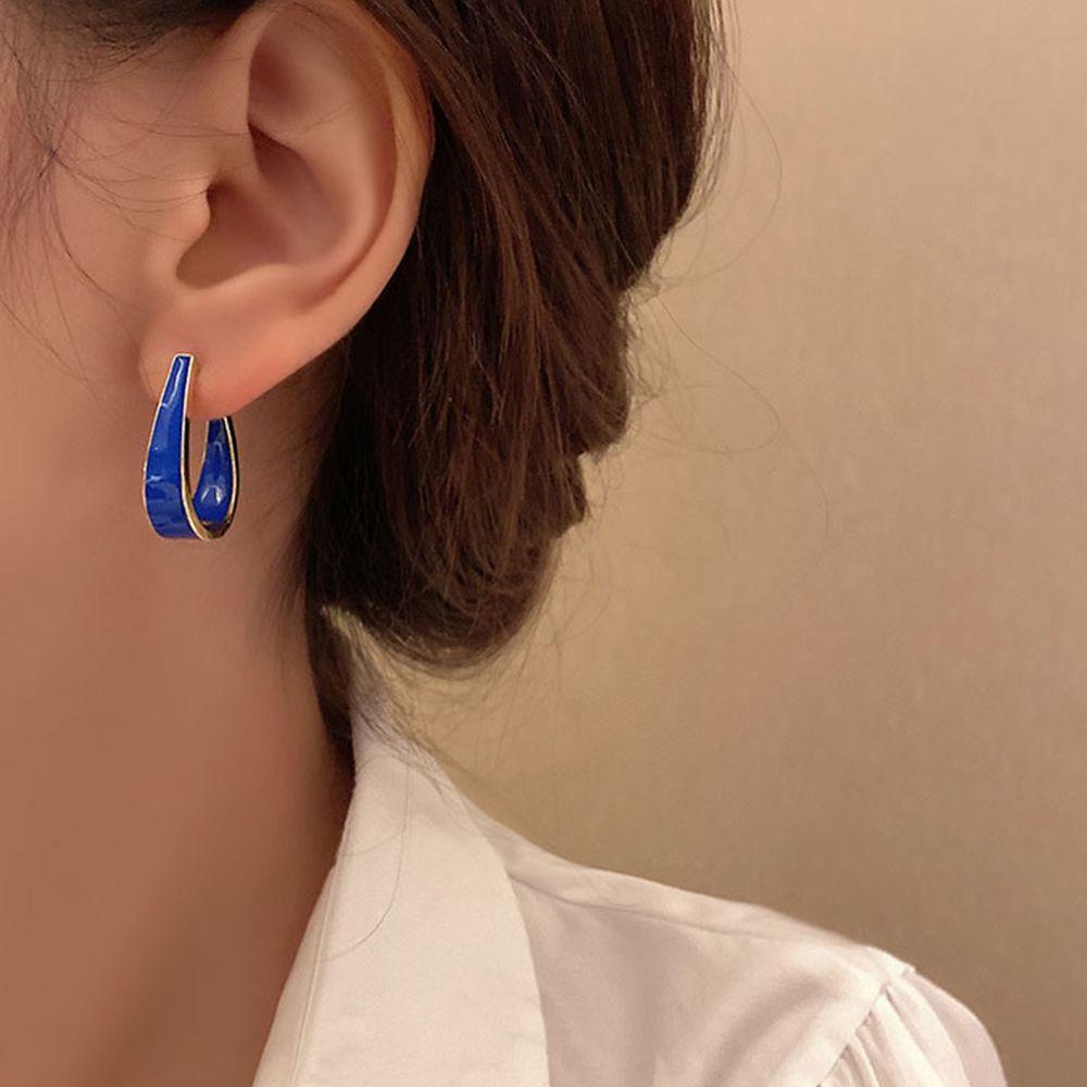 Bông Tai Hình Chữ U / Vuông Thời Trang Dành Cho Nữ